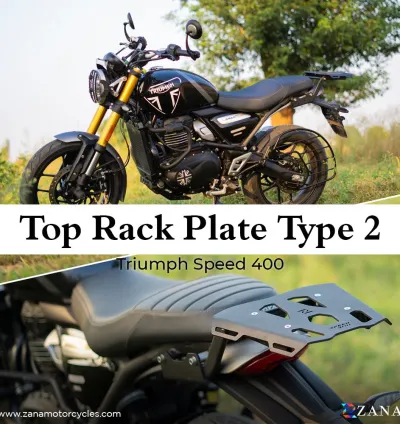ZANA-TOP RACK WITH PLATE T-2 BLACK FOR FOR TRIUMPH SPEED 400