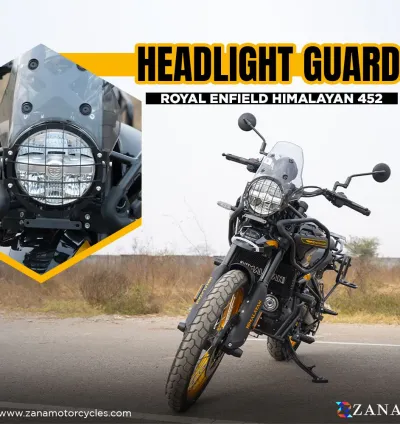 ZANA-HIMALAYAN 450-HEAD LIGHT GUARD BLACK TYPE-1 STAINLESS STEEL