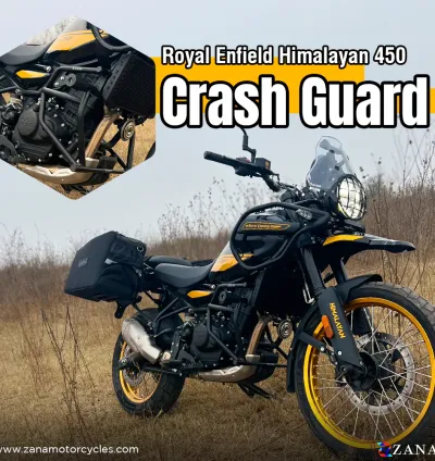 ZANA CRASH GUARD WITH SLIDER TEXTURE BLACK TYPE-1 STEEL FOR HIMALAYAN 450
