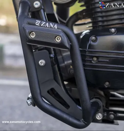 ZANA -YEZDI SCRAMBLER LEG GUARD WITH SLIDER (BLACK)