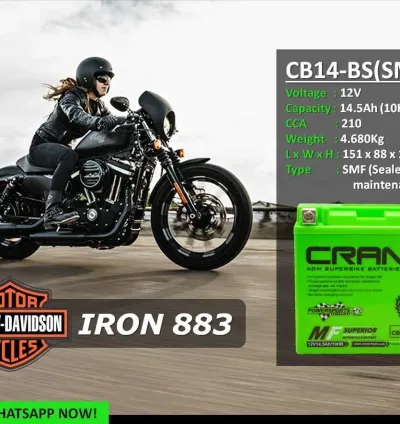 Crank1 CB14-BS (SMF) Battery