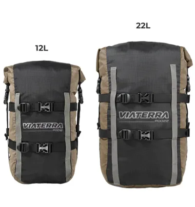 VIATERRA POD - 100% WATERPROOF MOTORCYCLE TAIL BAG 12 & 22 L